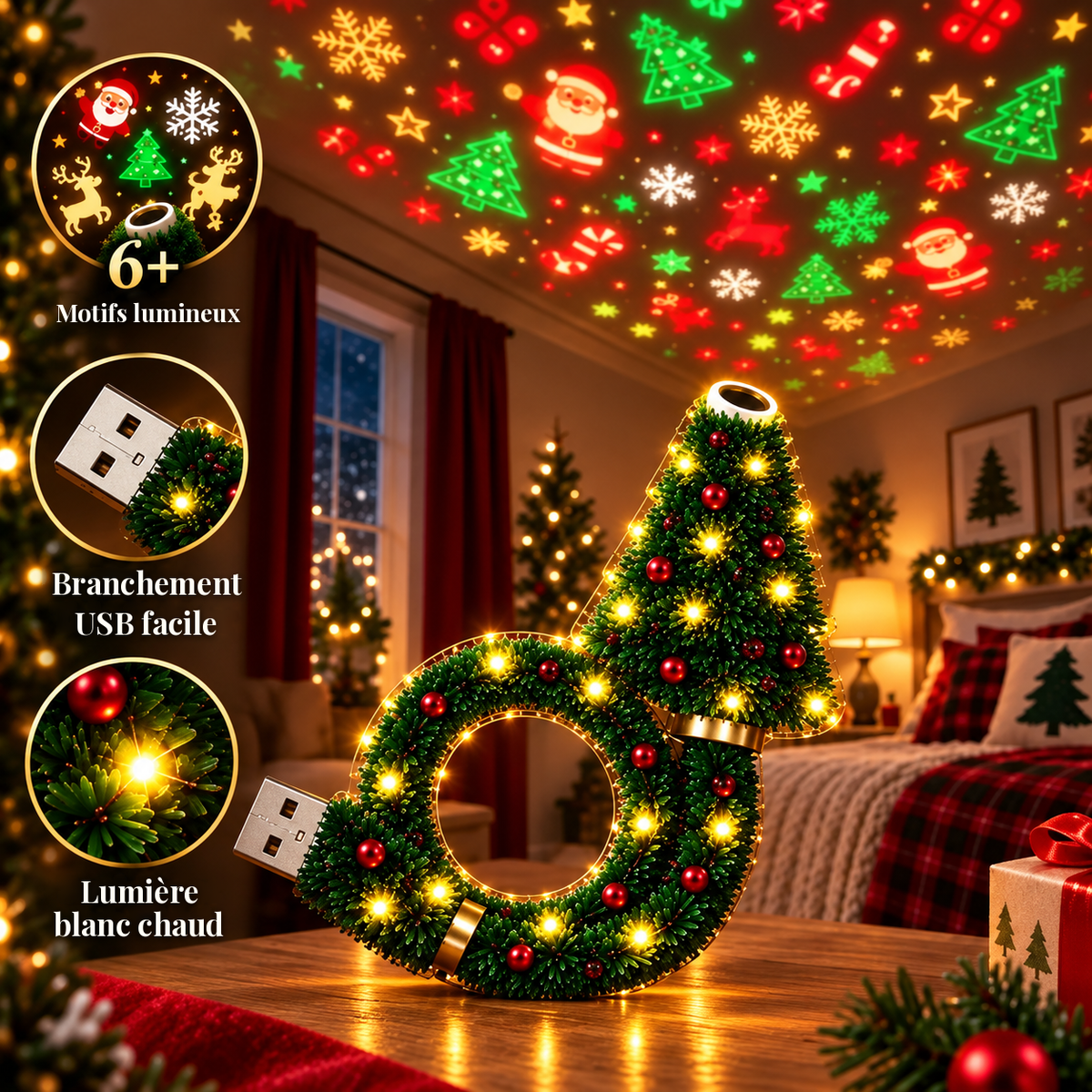 Projecteur de Noël – Décoration Lumineuse Magique