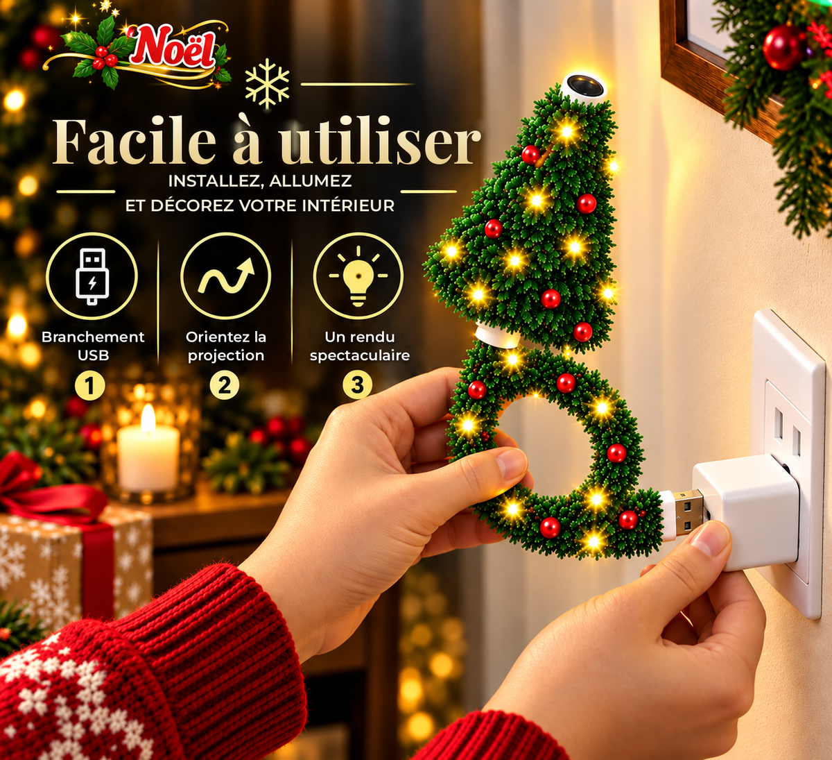 Projecteur de Noël – Décoration Lumineuse Magique